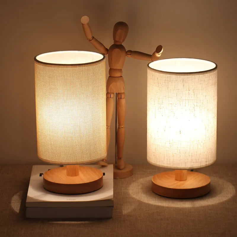 Дървена нощна лампа - Елегантна дървена лампа