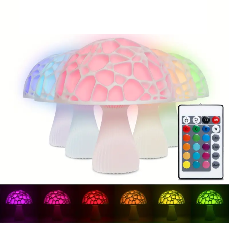 Многоцветна лампа гъба с дистанционно управление - FaeLum